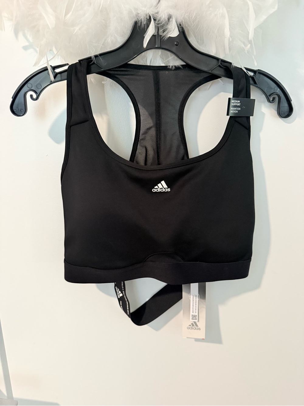 NEW NWT Adidas Women's Black Racerback Sports Bra XL